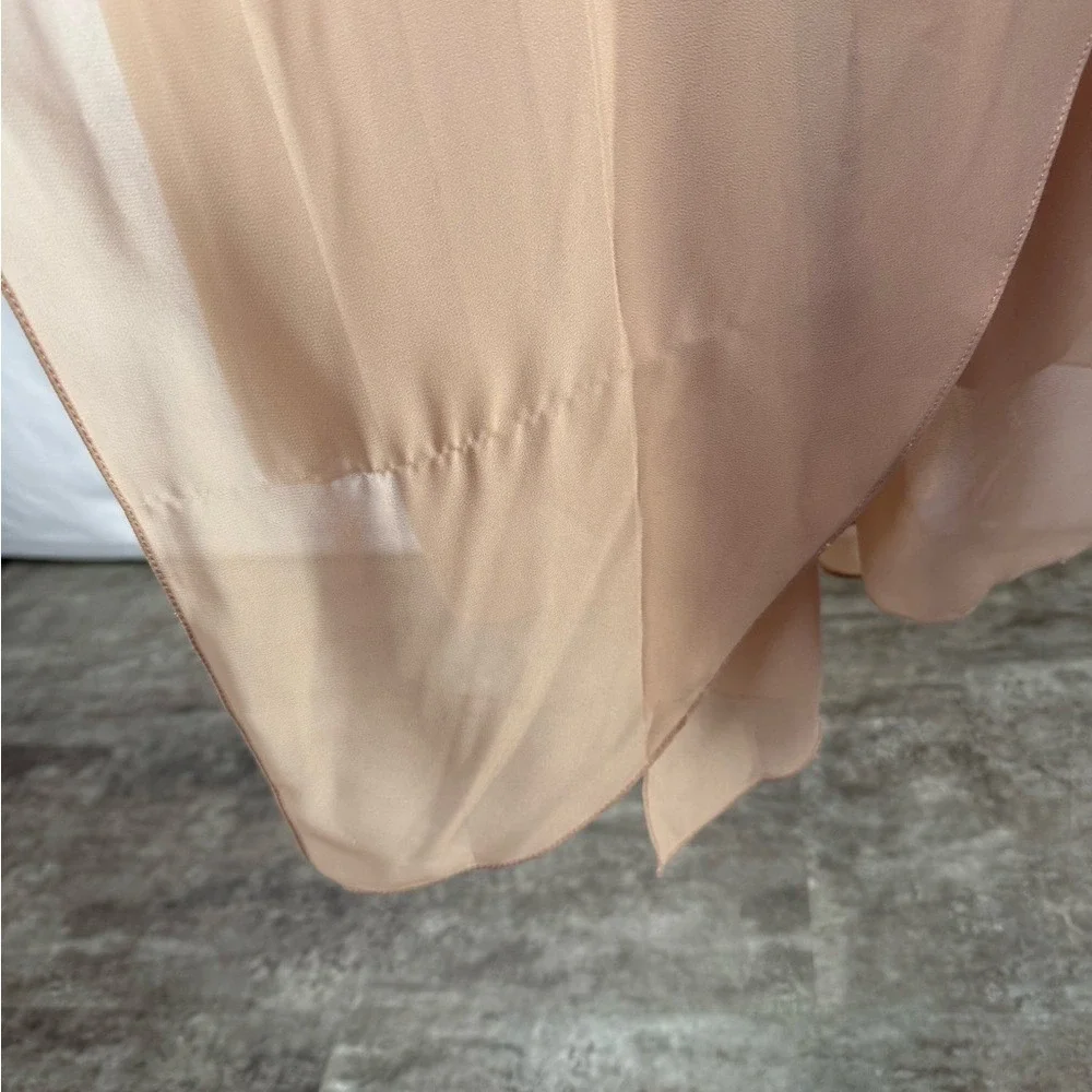 Jenny Yoo Jenny Yoo Mira Strapless Convertible Chiffon‎ Gown in Blush Size 4